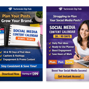 Social Media Content Calendar (30 / 90 Days)